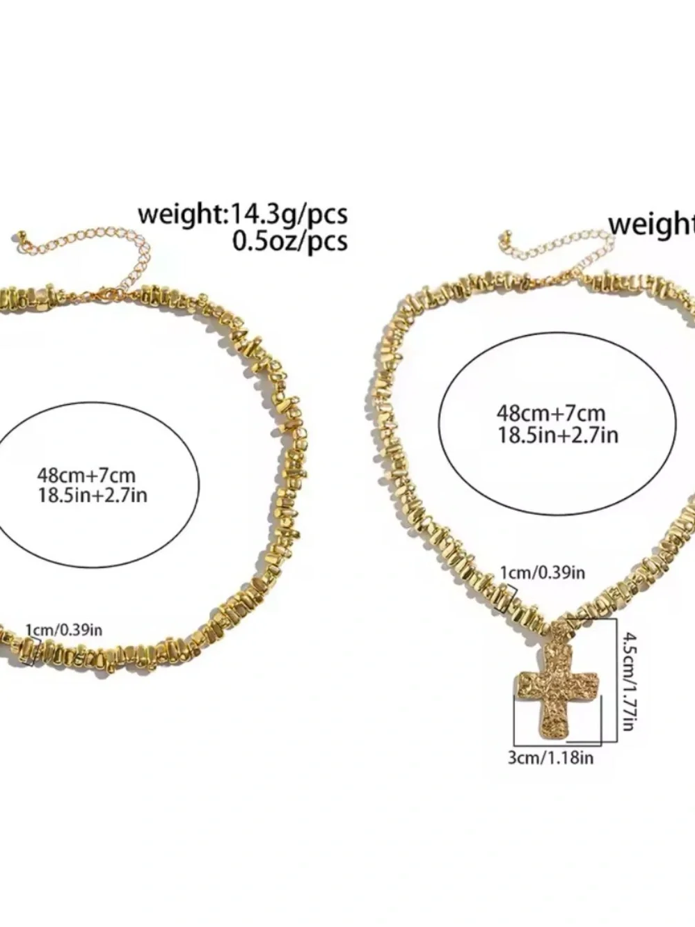 Gold-Tone Layered Cross Necklace Set